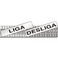 S100CQ-Cartela Sinalize com 24 etiquetas "Liga/Desliga" (12 "liga", 12 "desliga")