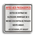 S120AK - Placa Sinalize-Aviso aos Passageiros