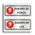 S120AL - Placa Sinalize-Quadro de Força/Luz