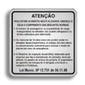 S120AP - Placa Sinalize-Lei  Mun. 12.751 de 04/11/1988 (Elevadores)