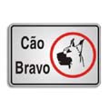 S150AH-Placa Sinalize-Cão bravo (Ilustrada)