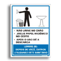 S220AH-Placa Sinalize-Procedimento de Sanitário Masculino