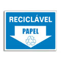 S220BO-Placa Sinalize-Lixo Reciclável Papel