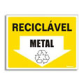 S220BQ-Placa Sinalize-Lixo Reciclável Metal