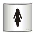 S500AH-Placa Sinalize-Sanitário Feminino-Placa Calandrada