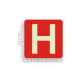 B002 - Placa Pictograma Hidrante "H"  (Fotoluminescente)