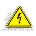 B018 - Placa Alerta: Risco de choque elétrico