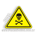 B020 - Placa Alerta: Risco de exposição a produtos tóxicos