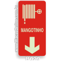 B029 - Placa de Mangotinho de Incêndio (Fotoluminescente)
