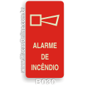 B030 - Placa indicativa do Local de Instalação dos Alarmes (Fotoluminescente)