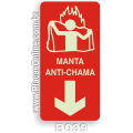 B039-Placa indicativa de Manta Anti-Chama (Fotoluminescente)
