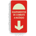 B040-Placa indicativa de Coleção de Equipamentos Contra Incêndio (Fotoluminescente)
