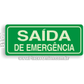 B101-Placa Saída de Emergência (Fotoluminescente)