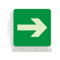 B144-Seta Reta Verde (Fotoluminescente)
