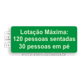 B151-Placa de Indicação da lotação máxima admitida no recinto de reunião de público, M2