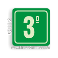C012-Placa 3o. Andar (Fotoluminescente)