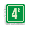 C013-Placa 4o. Andar (Fotoluminescente)