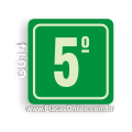 C014-Placa 5o. Andar (Fotoluminescente)