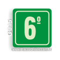 C015-Placa 6o. Andar (Fotoluminescente)