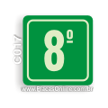 C017-Placa 8o. Andar (Fotoluminescente)