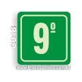 C018-Placa 9o. Andar (Fotoluminescente)