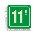 C020-Placa 11o. Andar (Fotoluminescente)
