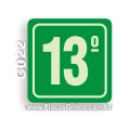 C022-Placa 13o. Andar (Fotoluminescente)