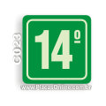 C023-Placa 14o. Andar (Fotoluminescente)