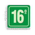 C025-Placa 16o. Andar (Fotoluminescente)