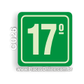 C026-Placa 17o. Andar (Fotoluminescente)