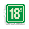 C027-Placa 18o. Andar (Fotoluminescente)
