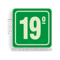 C028-Placa 19o. Andar (Fotoluminescente)