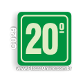 C029-Placa 20o. Andar (Fotoluminescente)