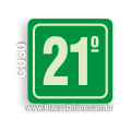 C030-Placa 21o. Andar (Fotoluminescente)