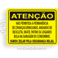 C401-Placa de Aviso e Orientação para Uso de Garagem