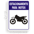 C412-Placa “Estacionamento para motos”