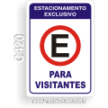 C420 - Placa "Estacionamento exclusivo para visitantes"