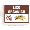 E205 - Placa Lixo Reciclável: Lixo orgânico