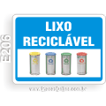 E206 - Placa Lixo Reciclável