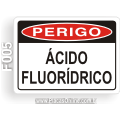 F005-Placa PERIGO: Ácido fluorídrico
