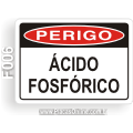 F006-Placa PERIGO: Ácido fosfórico