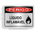 F047 - Placa PERIGO: Líquido inflamável