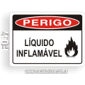 F047 - Placa PERIGO: Líquido inflamável