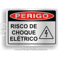 F073 - Placa PERIGO: Risco de choque elétrico