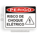 F073 - Placa PERIGO: Risco de choque elétrico