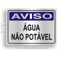 F101 - Placa AVISO: Água não potável