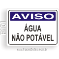 F101-Placa AVISO: Água não potável