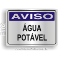 F102 - Placa AVISO: Água potável