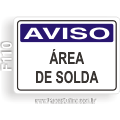F110-Placa AVISO: Área de solda