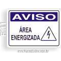 F111-Placa AVISO: Área energizada